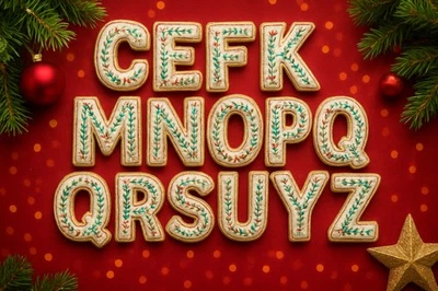 Wondershop 3 inch Embroidered Fabric Ornament Letter Monogram