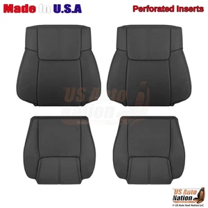 2008-2010 Fits Jeep Commander Limited Leather Front Seat Covers Dark Slate Gray - Picture 1 of 11