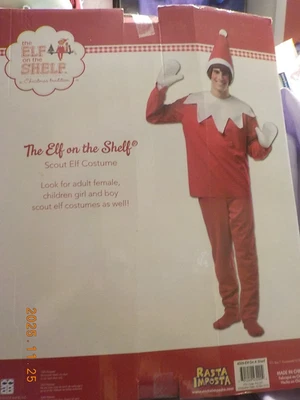 中性成人 Elf On A Shelf 服装 OSFM(小号/中号)2014 — 第 1/4 张图片