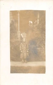 F62/ Native American Indian Real Photo RPPC Postcard c1910 Costume Child 21 - Picture 1 of 4