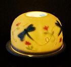 Dragonfly Lithophane Fairy Lamp Bisque Porcelain Tea Light Candle Holder