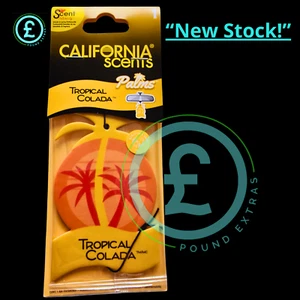 California Scents Palms Lufterfrischer 2D hängend tropisch Colada Auto Taxi Van - Bild 1 von 7