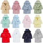 Personalised Girl Boy Dressing Gown Robe Embroidered Name Bear Ears Newborn-6Yrs