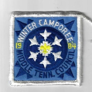 1984 Winter Camporee Middle Tennessee Council WHT Bdr. [Q-1129] - Picture 1 of 1