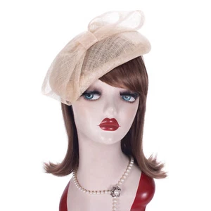 Lágrima Mujer Estilo Británico Sinamay Fascinador Boina Casco Cóctel Sombrero A609 - Imagen 1 de 29