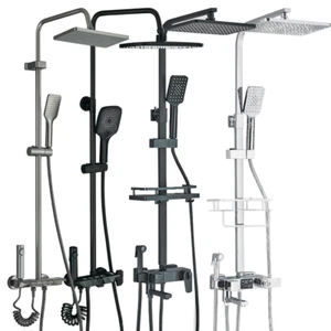 Rubinetto Doccia Set Completo Altezza Regolabile Set Doccia 3 Funzioni Doccetta - Foto 1 di 41