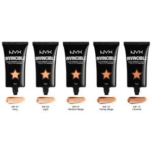 3 NYX Invincible Fullest Coverage Base - INF ""Elige tus 3 colores""*Joy's* - Imagen 1 de 2