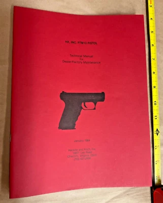 PISTOLA ORIGINAL HK INC HECKLER & KOCH P7M13 MANUAL TÉCNICO OFERTA/PINTURA/HECHO 9MMX19 Foto 1 de 4