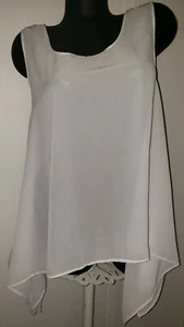 NWT Praise Top Tunic Overlay, Litugical Church Dance, White Chiffon 1 Sz M to L - Picture 1 of 3