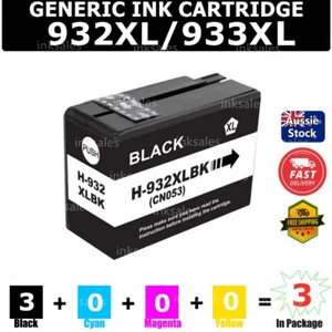 3x Generic 932XL Black Ink Cartridge For HP 6100 6600 6700 7110 7510 7610 7612 - Picture 1 of 2