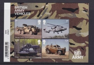 GREAT BRITAIN 2023 BRITISH ARMY VEHICLES MINI SHEET OF 4 STAMPS MNH - Picture 1 of 1