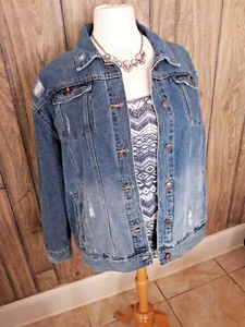 womans denim jacket womens plus size 2x Size (20) - Picture 1 of 5