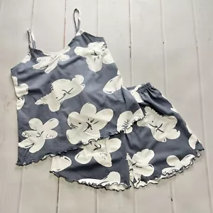 Nuovo con etichette - Shein - Set Pigiama Donna Blu Floreale - Taglia Media - Foto 1 di 12