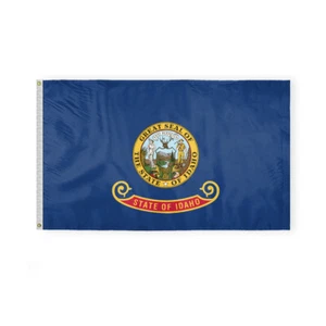 AGAS Idaho State Flag Single Sided Reverse Printed 200D Nylon with Brass Grommet - Picture 1 of 34
