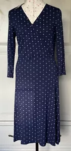 Vestido Principles Damas Manga Larga Azul Cruzado Talla 12 NUEVO Con Etiquetas - Imagen 1 de 11