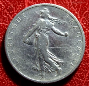 French 2 Francs 1914 silver coin by Louis-Oscar Roty - Picture 1 of 2