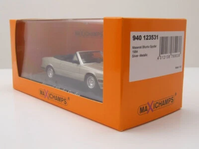MASERATI BITURBO SPYDER 1984 SILVER METAL MAXICHAMPS 940123531 1:43 MINICHAMPS - Photo 1/4