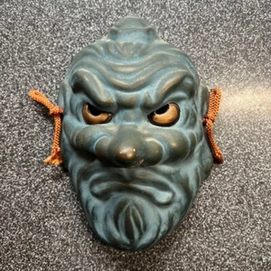Japanische Vintage Tengu Oni Kagura Maske Noh Dämon Interieur Asiatisch Japan Glück - Bild 1 von 24