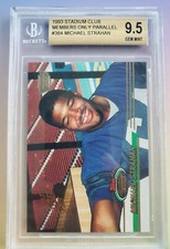 1993 TOPPS STADIUM CLUB MEMBERS ONLY MICHAEL STRAHAN RC #384 BGS 9.5 GEM MINT