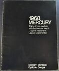 1968 Mercury Large Brochure Cougar Marquis Park Lane Monterey Montego Cyclone GT