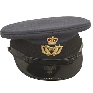 Genuine RAF Warrant Officer Peaked Cap Hat & Badge No 1 Dress 55 CM Collector TV - Picture 1 of 2