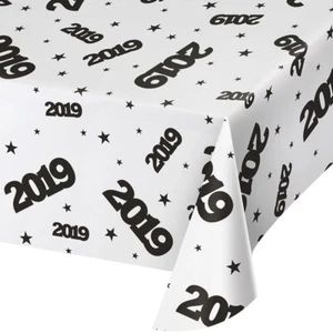 2019 Allover Print Klar Kunststoff Tischdecke Tischdecke Abschlussfeier - Bild 1 von 2