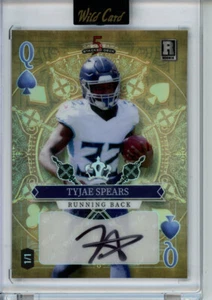 Tyjae Spears Auto 1/1 Wild Card 5 Card Draw *Tennessee Titans* Queen of Spades - Picture 1 of 2