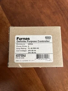 Furnas Definite Purpose Contactor 42CF35AJ 3P 24V Coil Amp: FL 40 RES 50 - Picture 1 of 1