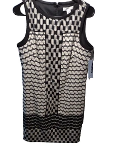 nwt London Times Women's Dress, Size 10, Black/White, C44 - Picture 1 of 4