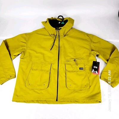 Jaqueta feminina Mountain Hardwear Stryder zíper completo XL capuz verde UPF50 casaco ventilado - Imagem 1 de 4