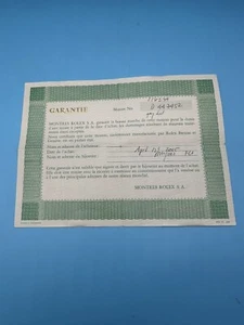 Rolex Certificate Guarantee Warranty For a Pen written - Picture 1 of 4