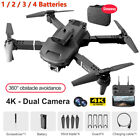 2023 Drone X Pro 4K HD Dual Camera WIFI FPV Foldable RC Quadcopter + Batteries