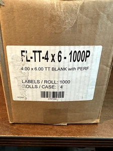 4 Rolls Direct Thermal White Shipping Labels FL-TT-4x6 1000p - Picture 1 of 2