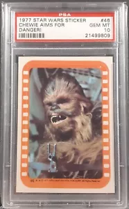 1977 Star Wars Sticker #46 Chewie Aims For Danger! PSA 10 CHEWBACCA POP 33! - Picture 1 of 1