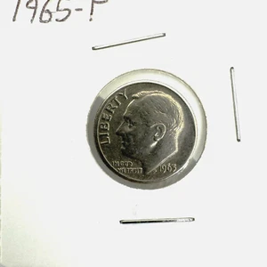 1965 P Roosevelt Dime 10C Circulated FDR Brilliant Quality Free Shipping 00 - Picture 1 of 3