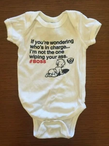 Who's in Charge, one piece outfit, size, 6 month - Picture 1 of 2