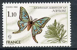 TIMBRE FRANCE FRANCE N° 2089 ** NATURE PAPILLON FAUNE - Foto 1 di 1