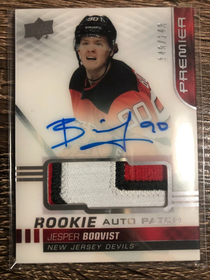JESPER BOQVIST 2019-20 Premier Acetate Rookie Auto Patch #149/149 - Image 1 of 1