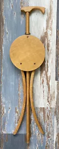 Vintage Stafford-Johnson Co Kan-O-Seat Folding Stool Cane Ionia Michigan - Picture 1 of 17