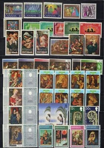 Christmas Collection MNH Madonna & Child Paintings Holly Family ZAYIX 0224S0159 - Picture 1 of 3