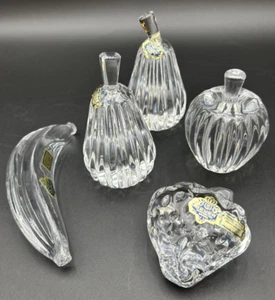 Lote de 5 frutas Beyer de cristal de plomo de cristal de plomo - Imagen 1 de 15