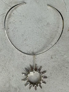 Tone Vigeland Norway Neck Ring The Sun Pendant Sterling Silver Norwegian 236 - Picture 1 of 9