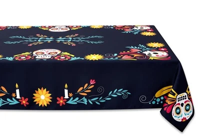 Day of The Dead Halloween Tabletop - Dia De Los Muertos Floral Skeleton Mask,... - Image 1 of 4