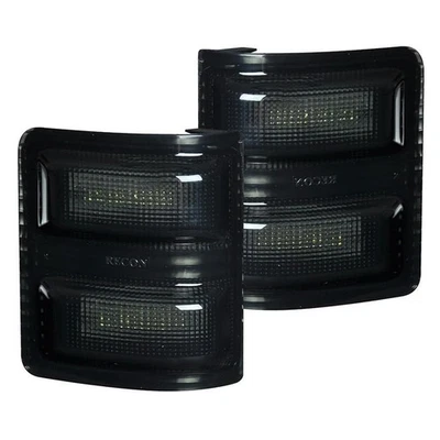 RECON Side Mirror White LED Smoked Lenses for Ford F-250 F-350 264140WHBK Foto 1 de 4