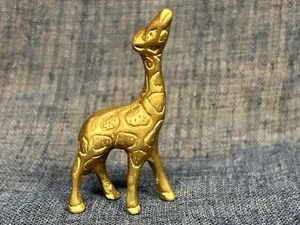 Vintage kleine Messing Baby Giraffe Miniatur Figur 3" - Bild 1 von 4