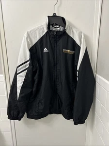Adidas Track Jacket Womens Sz XS Black White Full Zip Long Sleeve Tricot YKK - Picture 1 of 10
