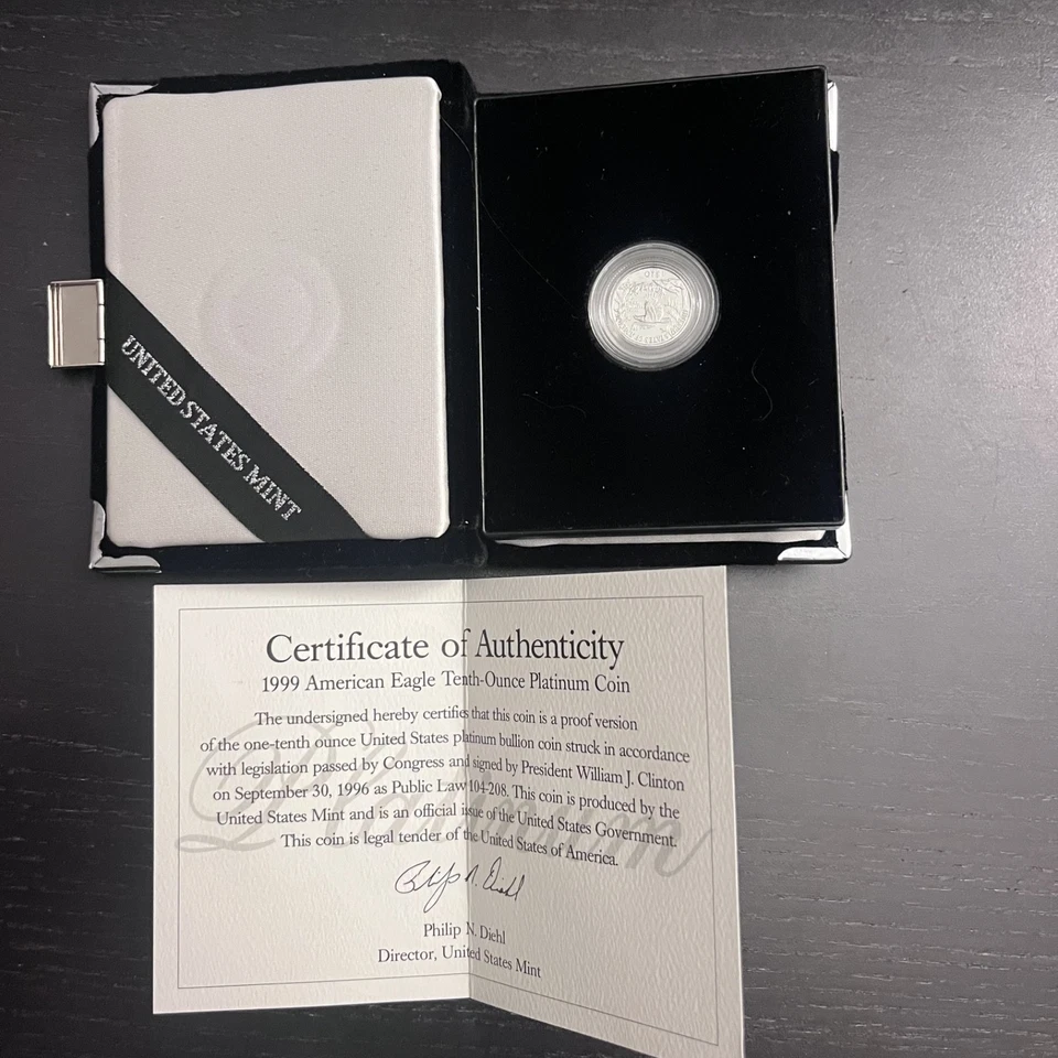 1999-W $10 Platinum American Eagle 1/10 oz Proof Ultra Cameo - Image 1 of 4