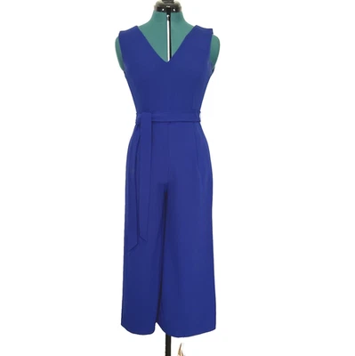 Mono CALVIN KLEIN Azul Recortado con Cinturón Sin Mangas Bolsillos Elástico Talla 2 Foto 1 de 4