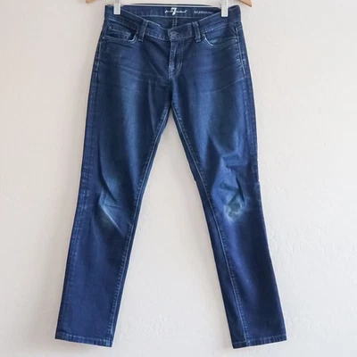 7 For All Mankind Roxanne Denim Jeans Mid Rise Dark Wash Stretch Women's Size 26 - Image 1 of 4