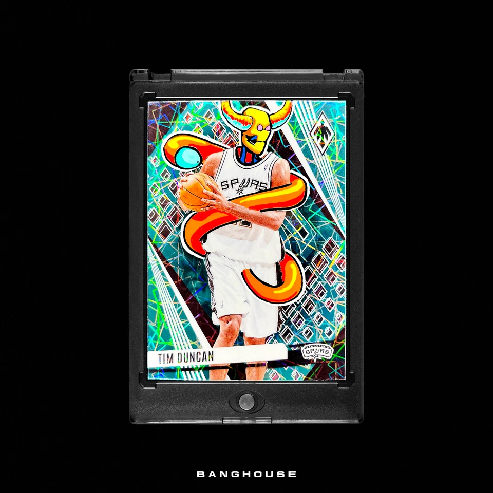 1/1 TIM DUNCAN 🔥 TEAL LAZER PRIZM SSP 🔥 NEW PENINI: ONE OF ONE ART - Image 1 of 4